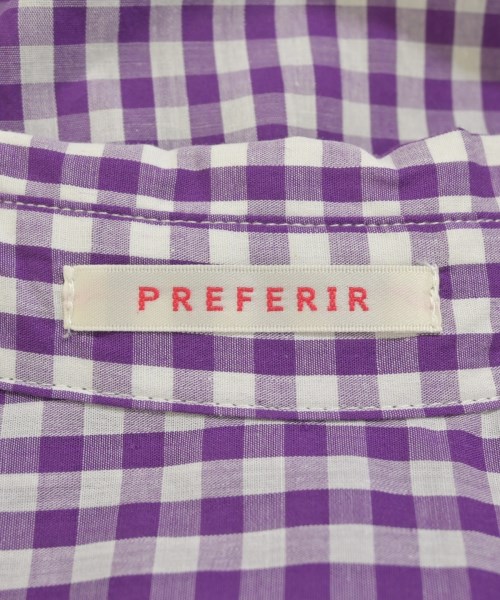 PREFERIR（プレフェリール）シャツワンピース 紫 サイズ:38(M位) レディース/2200727705044