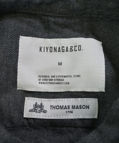 KIYONAGA&CO.（キヨナガアンドコー）カジュアルシャツ グレー サイズ:M メンズ/2200536422088
