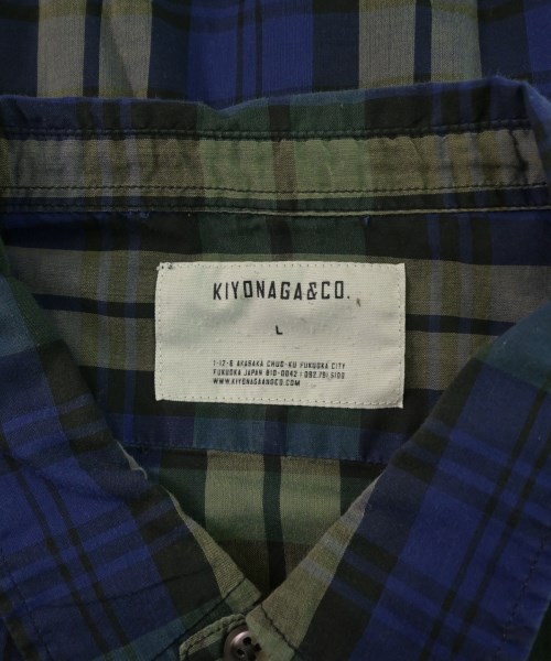KIYONAGA&CO.（キヨナガアンドコー）カジュアルシャツ 青 サイズ:L メンズ/2200628871084
