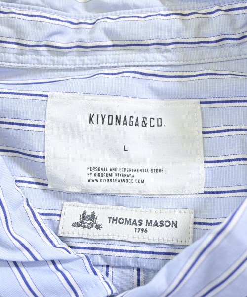 KIYONAGA&CO.（キヨナガアンドコー）カジュアルシャツ 青 サイズ:L メンズ/2200650672116
