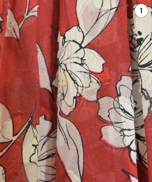 OBLI（オブリー）ロング・マキシ丈スカート 赤 サイズ:M レディース/2200611703088