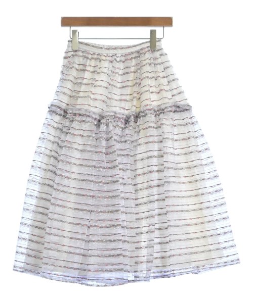 OBLI(オブリー)ロング・マキシ丈スカート 白 サイズ:0(XS位)/2200653642024