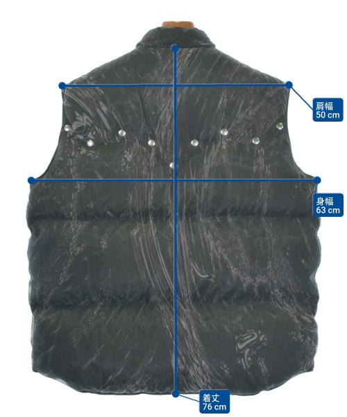 MASU（エムエーエスユー）ダウンジャケット/ダウンベスト 緑 サイズ:48(L位) メンズ/2200657400019