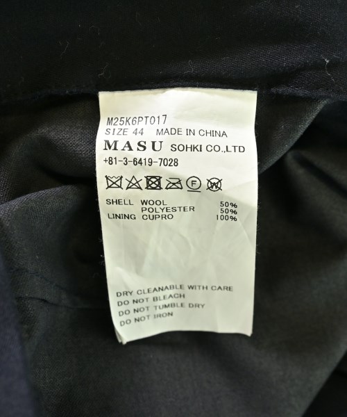 MASU（エムエーエスユー）スラックス 紺 サイズ:44(S位) メンズ/2200713022032