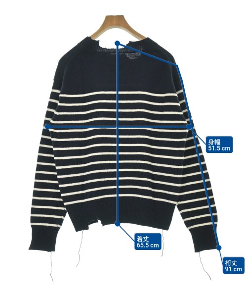 MASU（エムエーエスユー）ニット・セーター 紺 サイズ:48(L位) メンズ/2200653550411