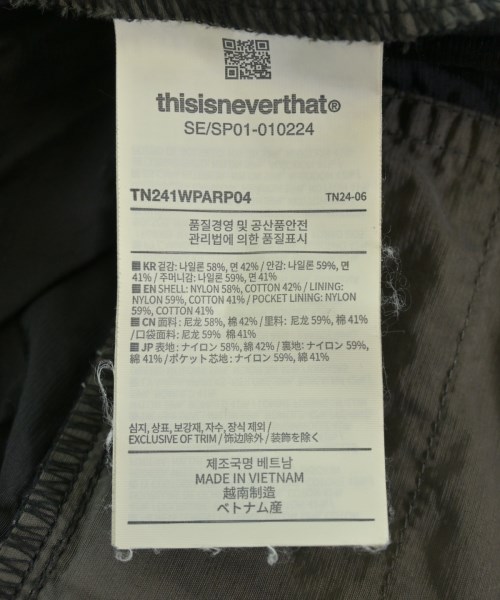 thisisneverthat（ディスイズネバーザット）カーゴパンツ 黒 サイズ:S メンズ/2200692344071