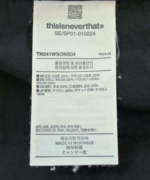 thisisneverthat（ディスイズネバーザット）ショートパンツ 黒 サイズ:L メンズ/2200692344095