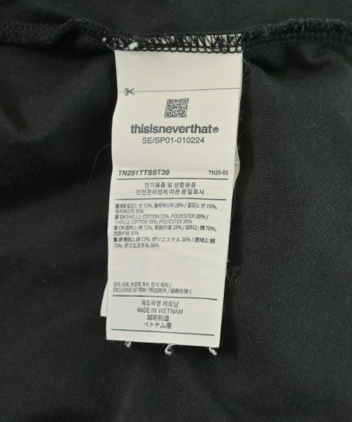 thisisneverthat（ディスイズネバーザット）Tシャツ・カットソー 黒 サイズ:XL メンズ/2200712774024