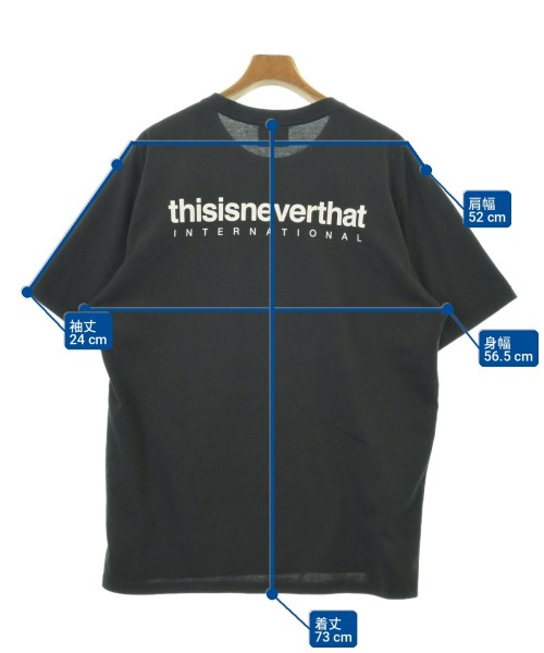thisisneverthat（ディスイズネバーザット）Tシャツ・カットソー 黒 サイズ:XL メンズ/2200712774024