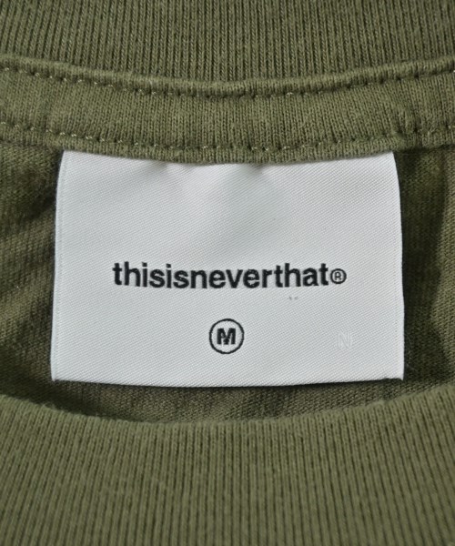 thisisneverthat（ディスイズネバーザット）Tシャツ・カットソー カーキ サイズ:M メンズ/2200716434030