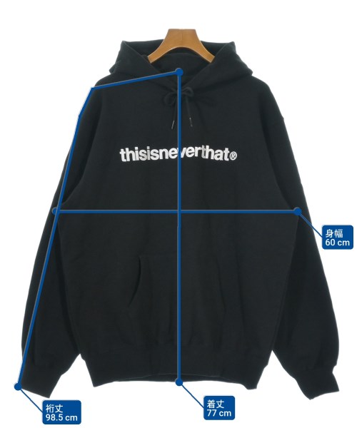 thisisneverthat（ディスイズネバーザット）パーカー 黒 サイズ:XL メンズ/2200644129053