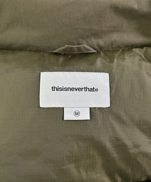 thisisneverthat（ディスイズネバーザット）ダウンジャケット/ダウンベスト カーキ サイズ:M メンズ/2200706926019