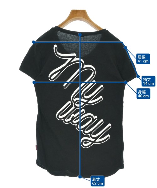 mikomori（ミコモリ）Tシャツ・カットソー 黒 サイズ:S レディース/2200685407073
