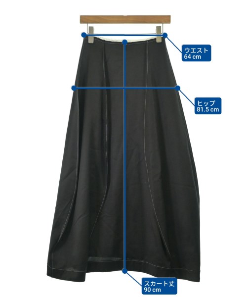 IHNN（イン）ロング・マキシ丈スカート 黒 サイズ:36(S位) レディース/2200677150031