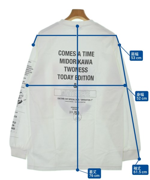 midorikawa....（ミドリカワ）Tシャツ・カットソー 白 サイズ:L メンズ/2200608018119
