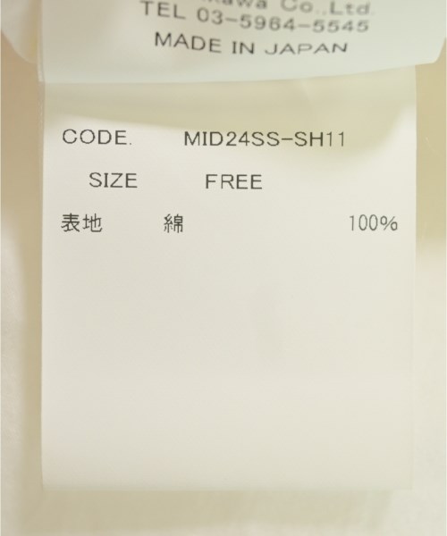 midorikawa....（ミドリカワ）カジュアルシャツ 白 サイズ:F メンズ/2200700658114