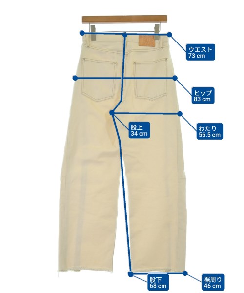 B SIDES（ビーサイズ）デニムパンツ ベージュ サイズ:27(M位) レディース/2200671796198