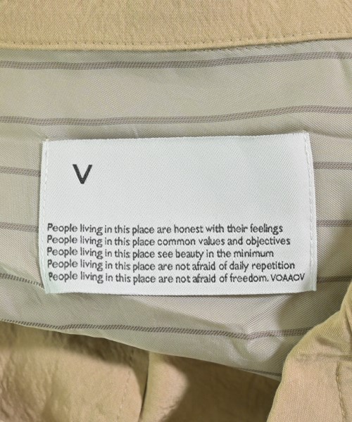 VOAAOV（ヴォアーブ）カジュアルシャツ ベージュ サイズ:2(M位) メンズ/2200673394019