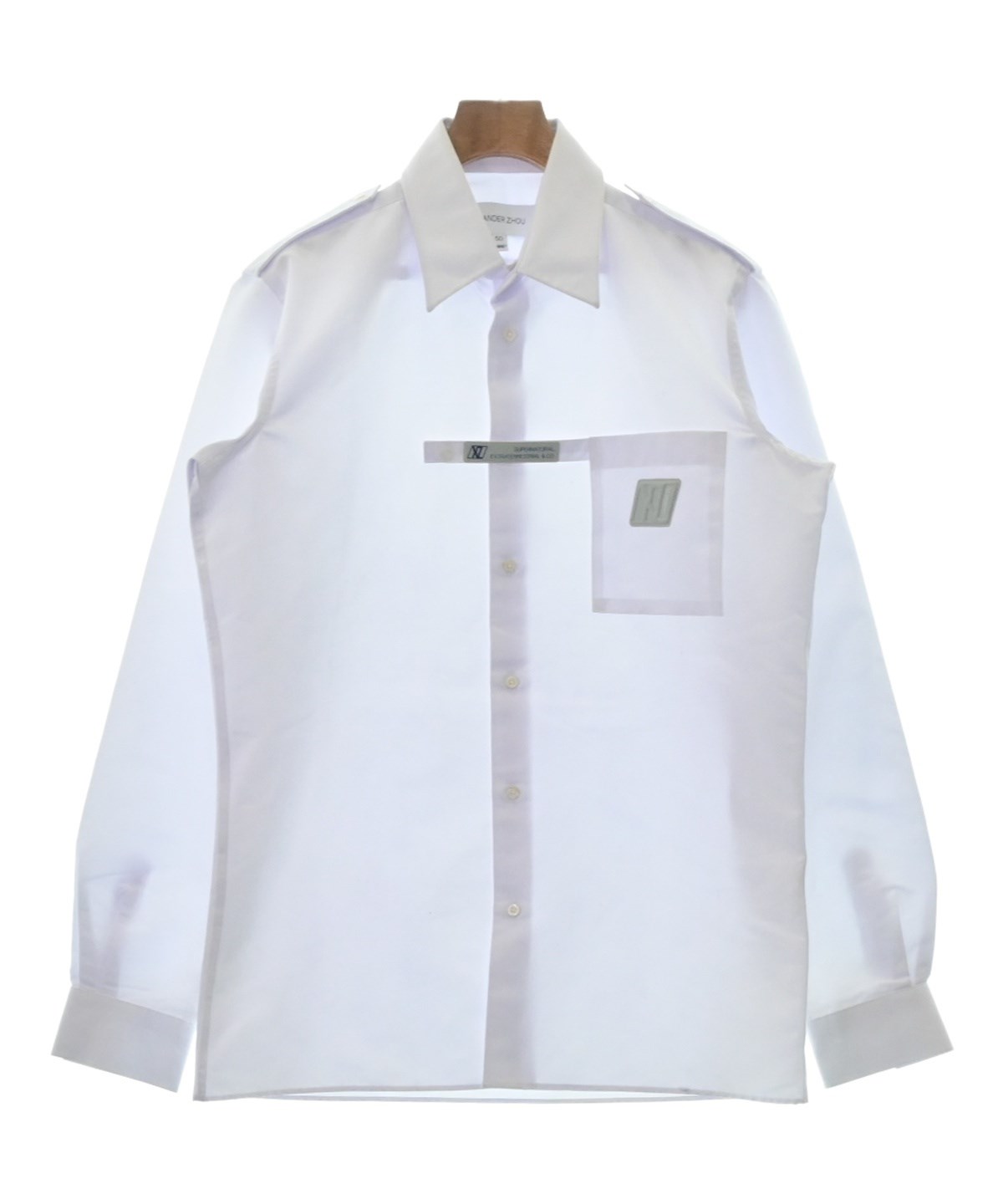 XANDER ZHOU ザンダーゾウ カジュアルシャツ 50(XL位) 白