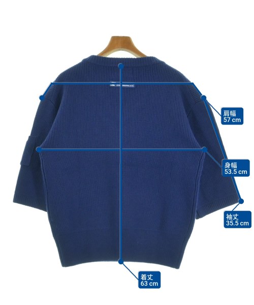 XANDER ZHOU（ザンダーゾウ）ニット・セーター 青 サイズ:46(M位) メンズ/2200634035012