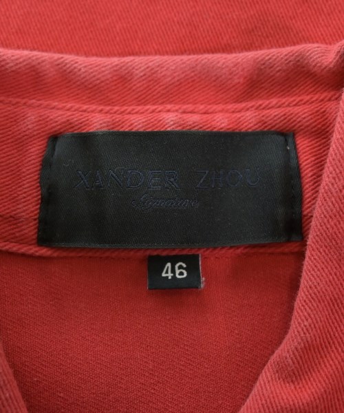 XANDER ZHOU（ザンダーゾウ）カジュアルシャツ 赤 サイズ:46(M位) メンズ/2200658489037