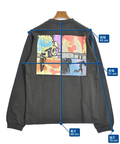 union（ユニオン）Tシャツ・カットソー グレー サイズ:1(S位) メンズ/2200643343061