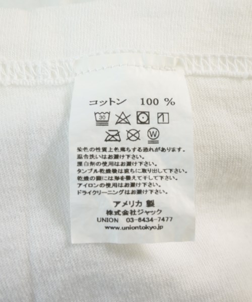 union（ユニオン）Tシャツ・カットソー 白 サイズ:4(XL位) メンズ/2200718648015