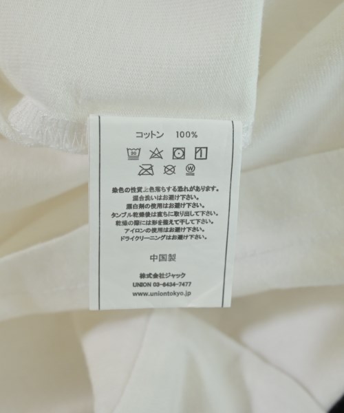 union（ユニオン）Tシャツ・カットソー 白 サイズ:1(S位) メンズ/2200709433019
