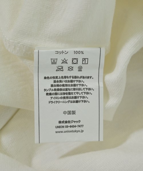 union（ユニオン）Tシャツ・カットソー 白 サイズ:1(S位) メンズ/2200709433026
