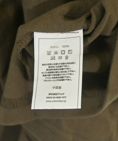 union（ユニオン）Tシャツ・カットソー カーキ サイズ:3(L位) メンズ/2200709433163