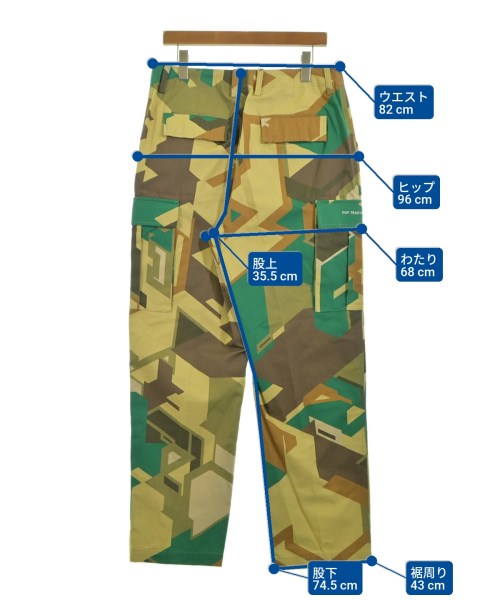 POP TRADING COMPANY（ポップトレーディングカンパニー）カーゴパンツ 緑 サイズ:M メンズ/2200637921169