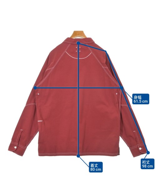 POP TRADING COMPANY（ポップトレーディングカンパニー）カジュアルシャツ 赤 サイズ:XL メンズ/2200542494031