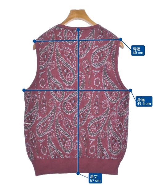 POP TRADING COMPANY（ポップトレーディングカンパニー）ベスト ピンク サイズ:M メンズ/2200673490100