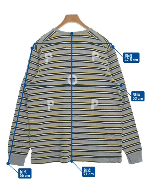 POP TRADING COMPANY（ポップトレーディングカンパニー）Tシャツ・カットソー グレー サイズ:L メンズ/2200651471091