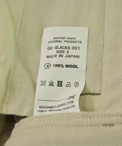 gourmet jeans（グルメジーンズ）スラックス ベージュ サイズ:3(L位) メンズ/2200694174508