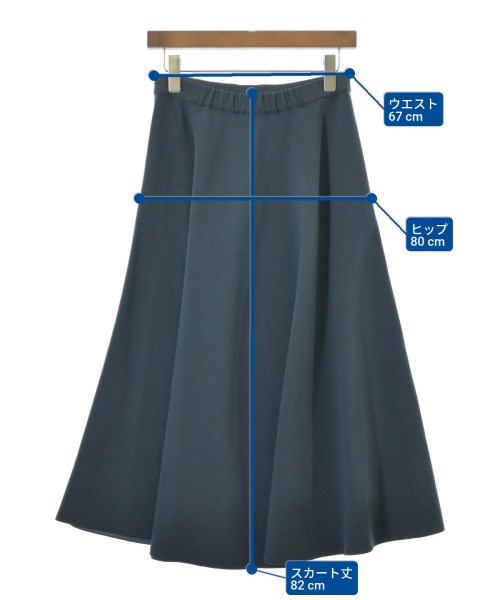 LUMINOSO COMMECA（ルミノーゾコムサ）ロング・マキシ丈スカート 青 サイズ:9(M位) レディース/2200671443030