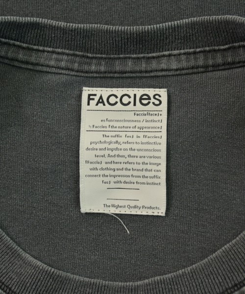 Faccies（ファッチーズ）Tシャツ・カットソー グレー サイズ:1(S位) メンズ/2200620139113