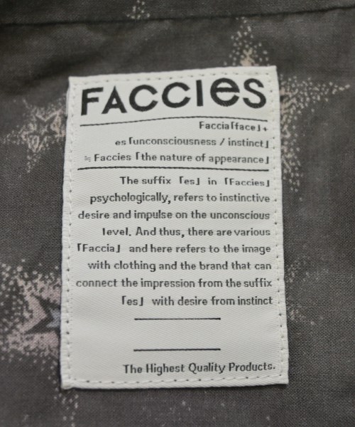 Faccies（ファッチーズ）カジュアルシャツ グレー サイズ:2(M位) レディース/2200668012058