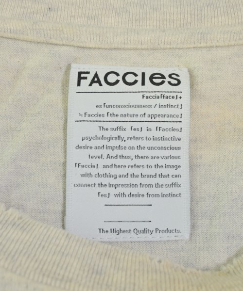 Faccies（ファッチーズ）Tシャツ・カットソー ベージュ サイズ:2(M位) メンズ/2200670138166