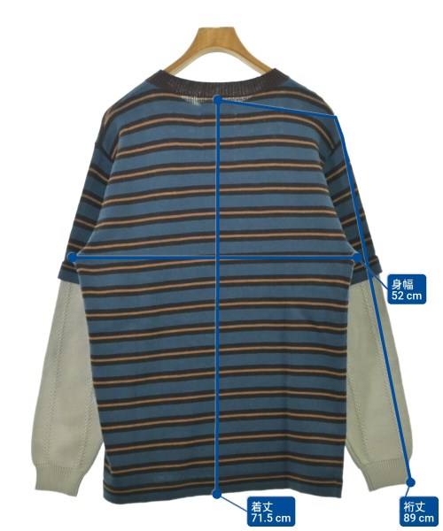 RICE NINE TEN（ライスナインテン）ニット・セーター 青 サイズ:1(S位) メンズ/2200680780010