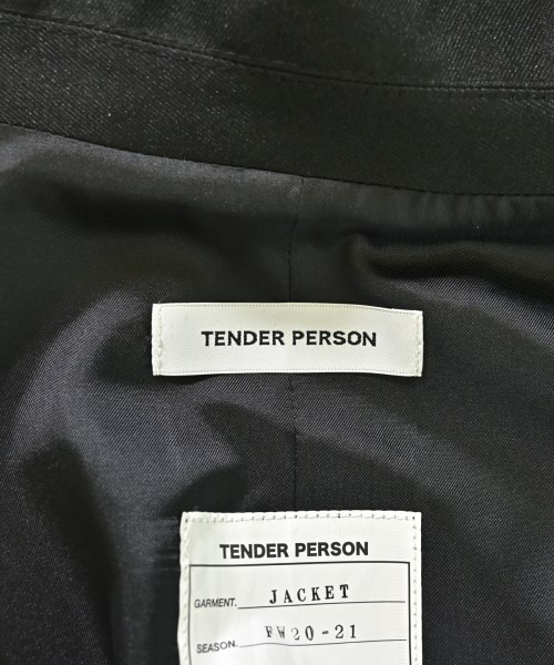 TENDER PERSON（テンダーパーソン）カジュアルジャケット 黒 サイズ:00(XS位) メンズ/2200712081047