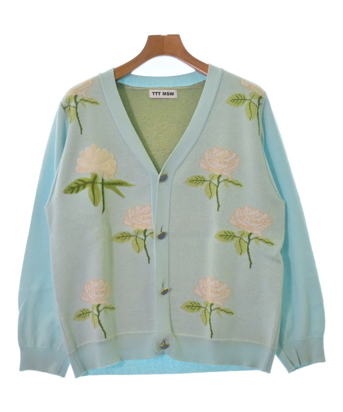 TTT_MSW（ティー）カーディガン 青 サイズ:M メンズ/2200498360022