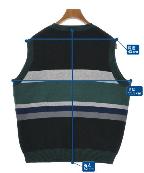 TTT_MSW（ティー）ベスト 緑 サイズ:M メンズ/2200644212038