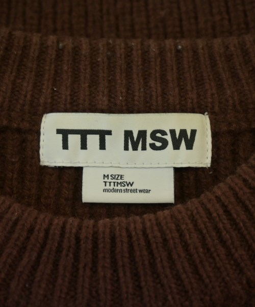 TTT_MSW（ティー）ニット・セーター 茶 サイズ:M メンズ/2200631699019