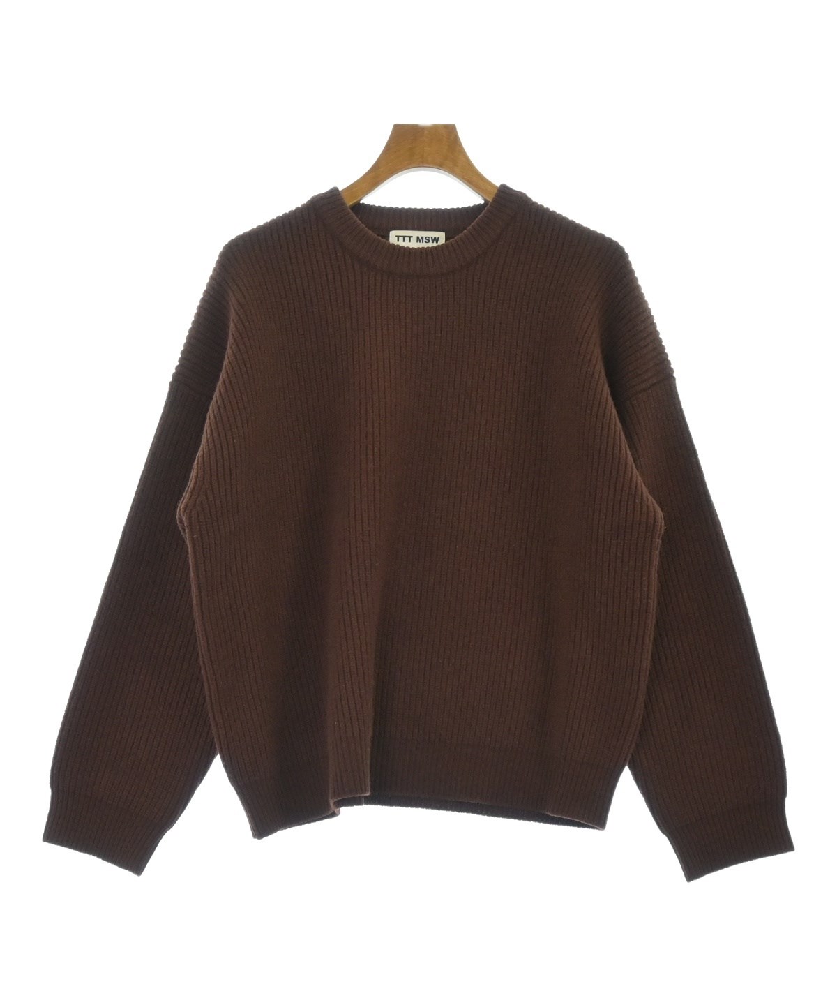 TTT_MSW（ティー）ニット・セーター 茶 サイズ:M メンズ/2200631699019