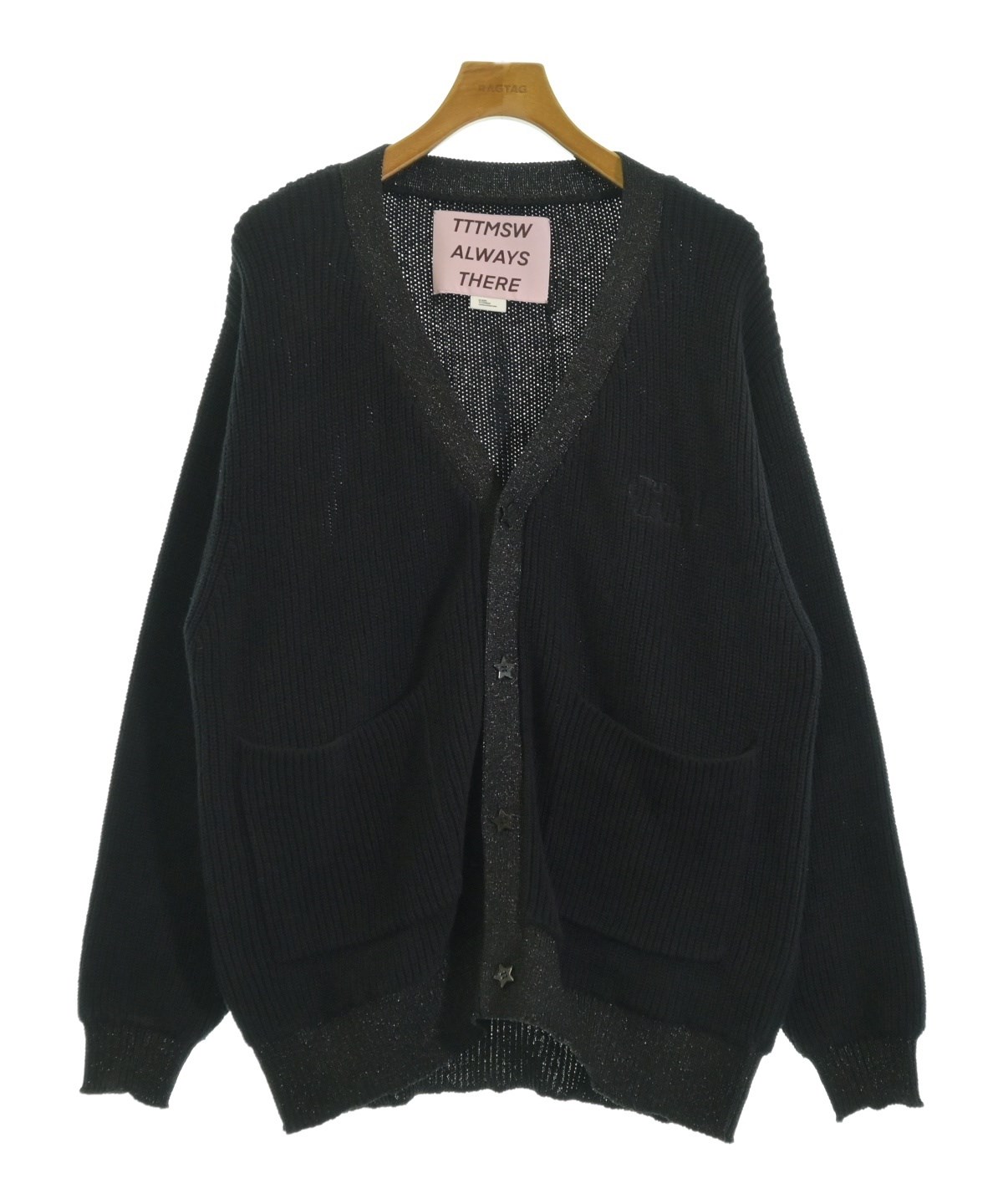 TTT_MSW カーディガン TTT_MSW（ティー）カーディガン 黒 サイズ:M メンズ/2200602071011