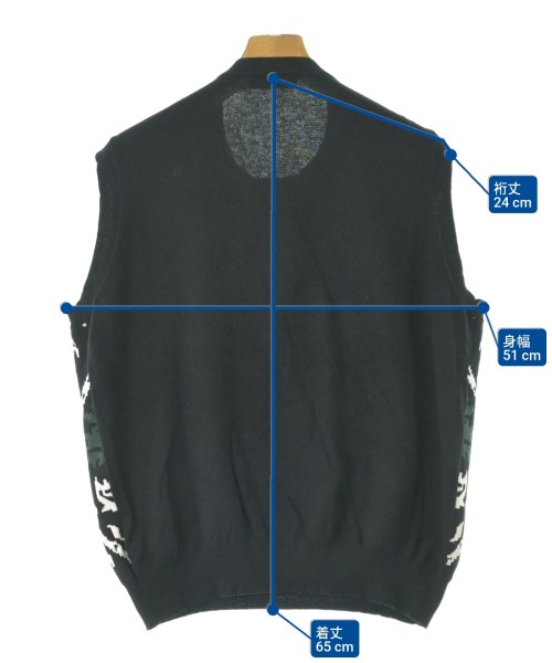 TTT_MSW（ティー）ベスト 黒 サイズ:M メンズ/2200673069023