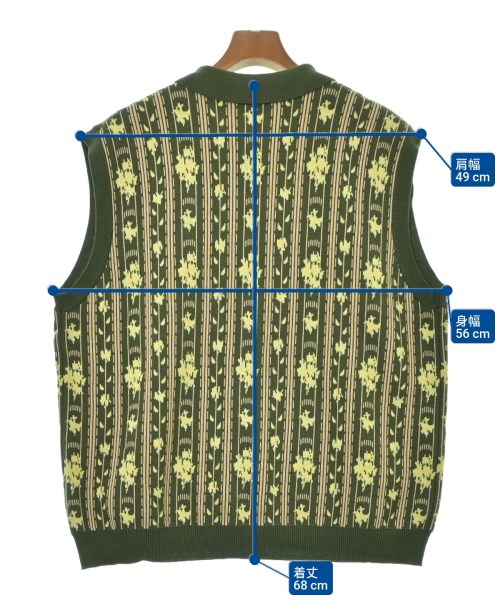 TTT_MSW（ティー）ベスト カーキ サイズ:L メンズ/2200665361012