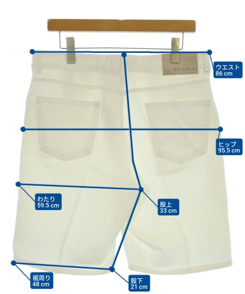 Be Able（ビーエイブル）ショートパンツ 白 サイズ:32(L位) メンズ/2200633859732