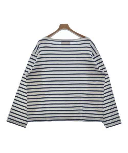 OUTIL ウティ Tシャツ・カットソー 2(M位) 白x青(ボーダー) 【古着】-